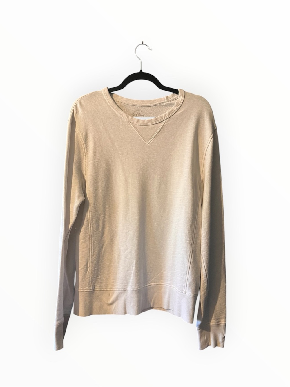 J. Crew White Garment Dyed Crewneck Sweatshirt Men’s